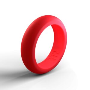 women's red silicone wedding ring