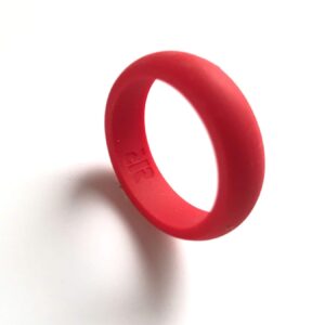 Women's Red Silicone Wedding Ring