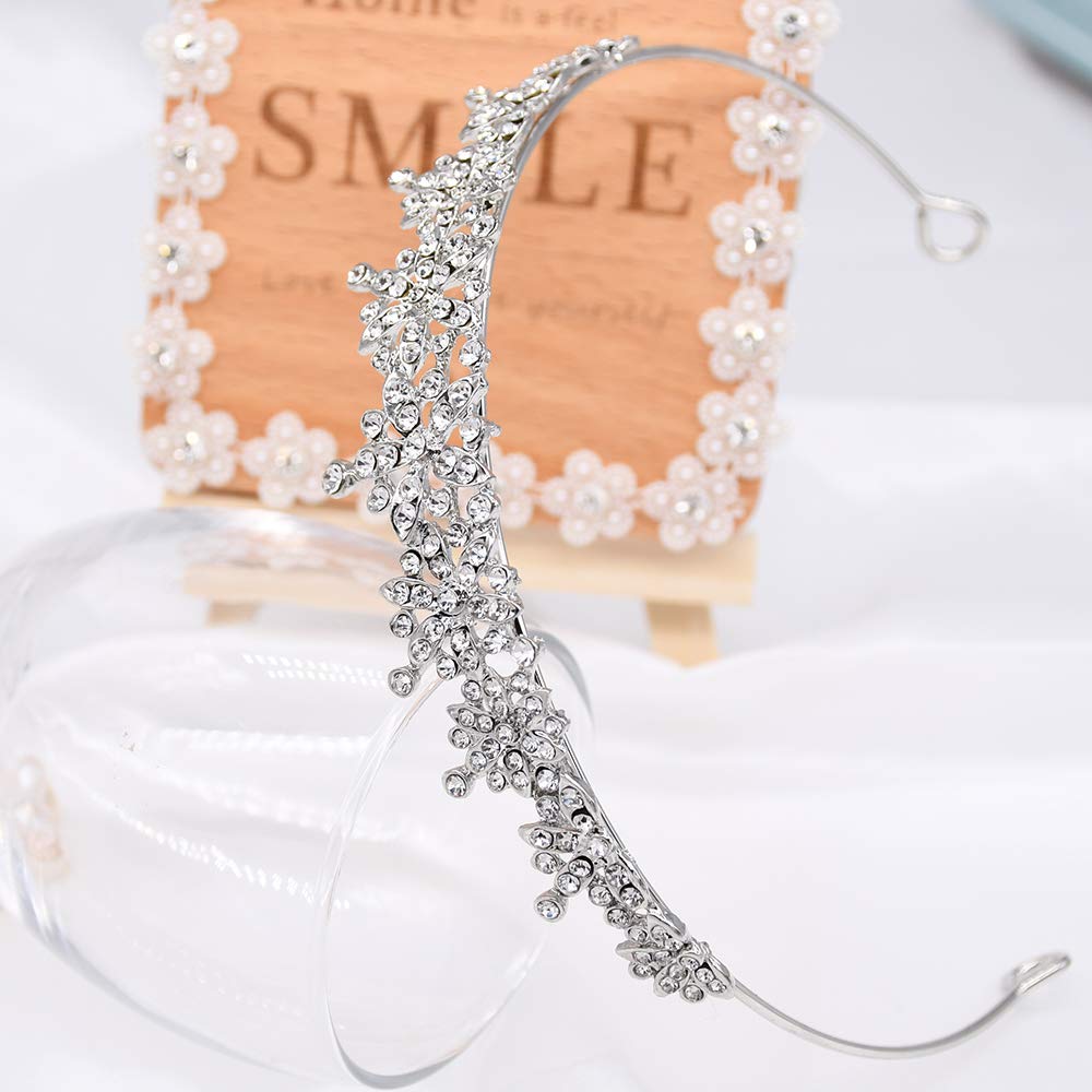 Rhinestone Crystal Tiara Headbands and Small Tiara For Women Bride Wedding Birthday Pageant Prom Crown