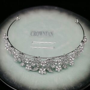 Rhinestone Crystal Tiaras and Crowns Headband For Women Birthday Pageant Wedding Prom Princess Crown (A-003 Silver)