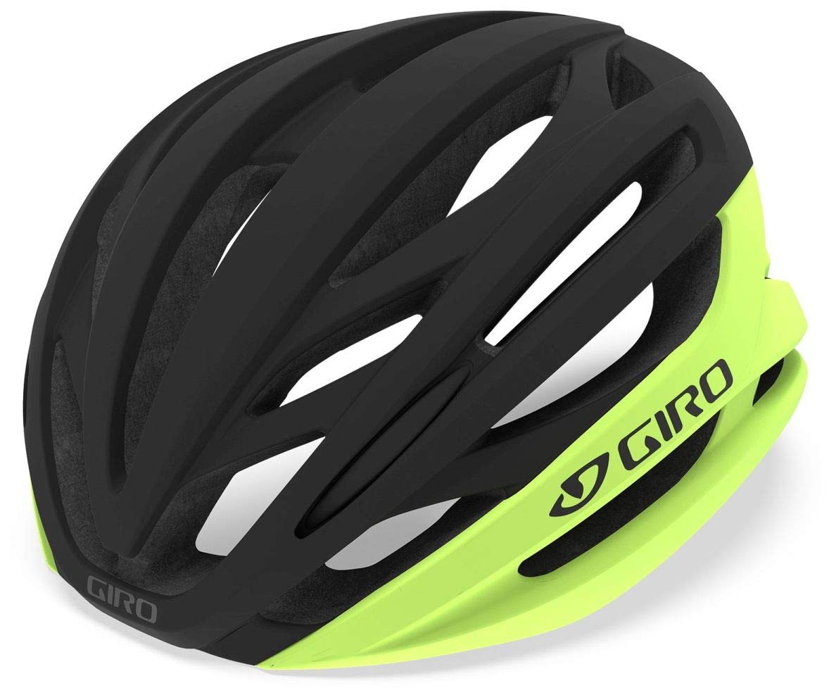 Giro Syntax MIPS Adult Road Cycling Helmet - Highlight Yellow/Black (Discontinued), Medium (55-59 cm)