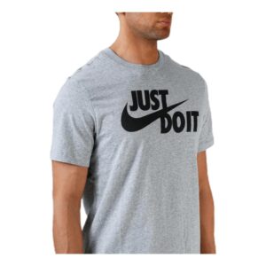 Nike Men's Sportswear Tee Just Do It Swoosh, Dark Grey Heather/Black, 3X-Large