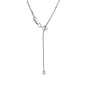 Verona Unisex Italian 925 Sterling Silver 1.3MM Wheat Chain Adjustable Up To 24 inch