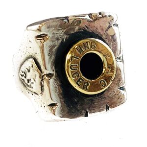 SILVERLAND1 Bullet Brass & Solid Sterling Silver 925 Ring by Ezi Zino (6)