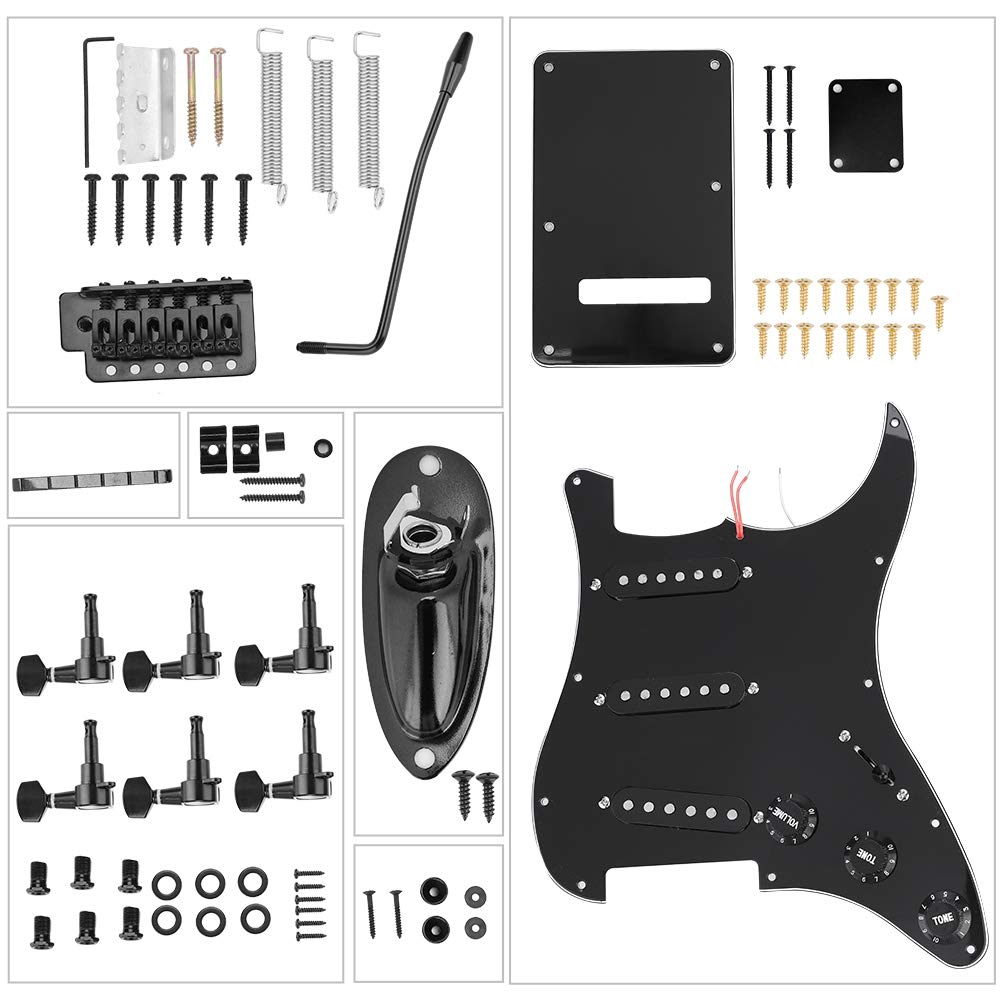 DIY Electric Guitar Kits, Pickguard Back Cover Bridge System for Guitars Electric guitar accessories