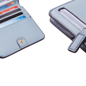 Toughergun Wallet Women Rfid Blocking Small Compact Bifold Luxury Leather Pocket Wallet Ladies Mini Purse with ID Window