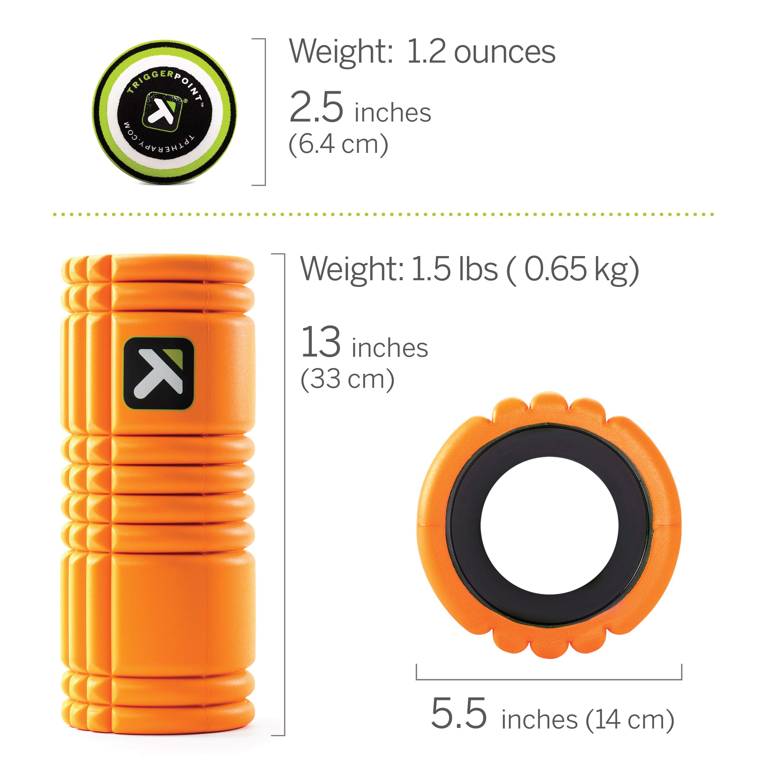 TRIGGERPOINT PERFORMANCE THERAPY Mobility Kit with GRID Foam Roller, MB1 Massage Ball, and GRID Strap