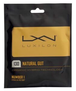 luxilon natural gut 16 gauge tennis racquet string sets 2-pack (2 sets per order) - best for comfort and control