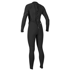 O'Neill Wetsuits Women's Bahia 3/2mm Back Zip Full, Black/Black/Black, Size 8