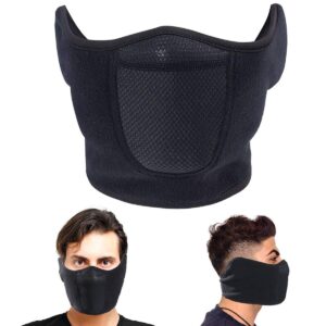 Balaclava Half Face Mask Adjustable Fastener Windproof Men Women for Skiing Snowboarding Motorcycling Winter Outdoor Sports Highly Breathable (Half-face)