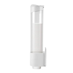 FTVOGUE Paper Cups Dispenser 7.5cm Long Anti Dust Plastic Holder 50 Cups Convenient Container