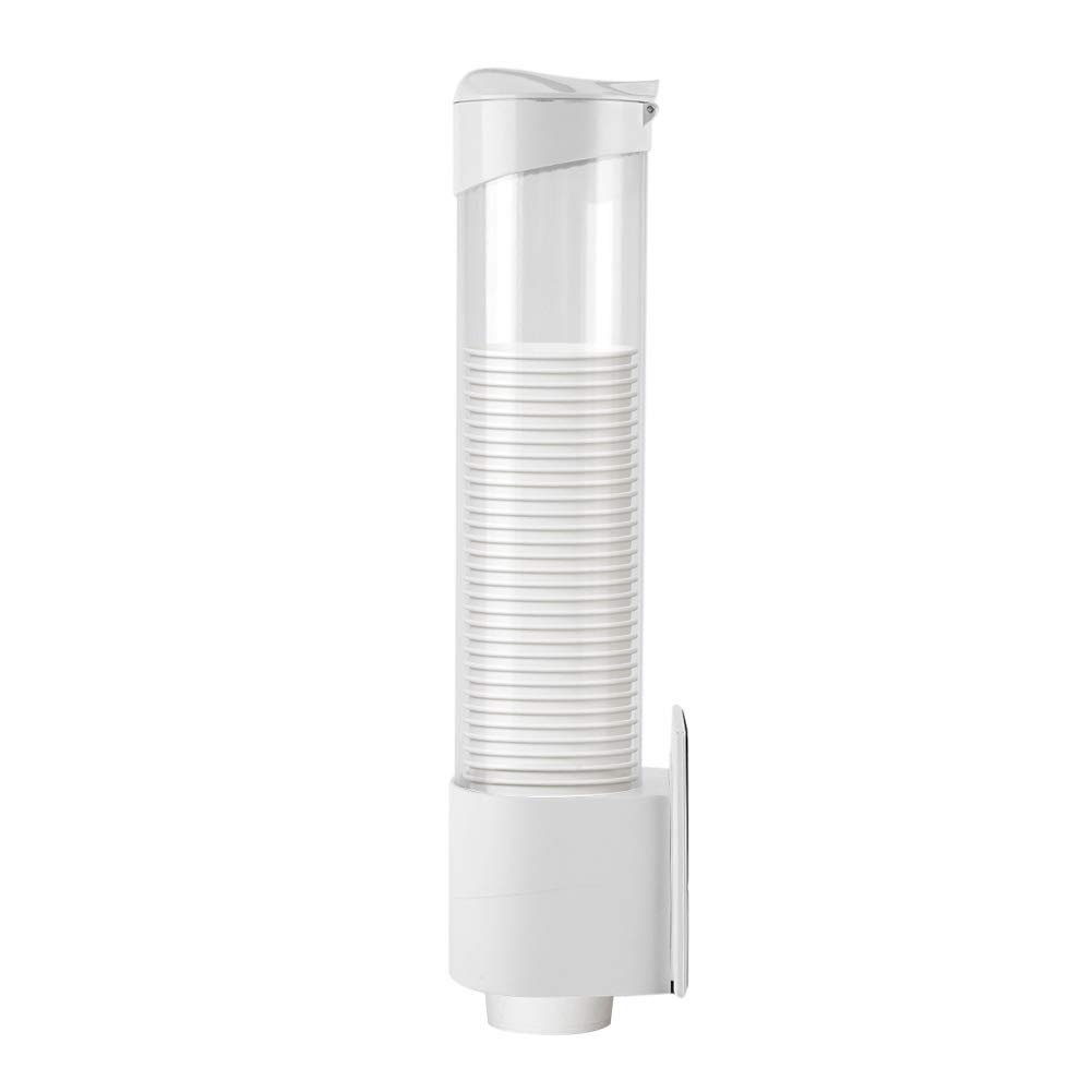 FTVOGUE Paper Cups Dispenser 7.5cm Long Anti Dust Plastic Holder 50 Cups Convenient Container