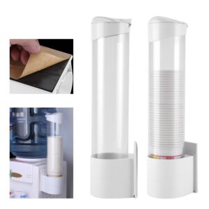 FTVOGUE Paper Cups Dispenser 7.5cm Long Anti Dust Plastic Holder 50 Cups Convenient Container