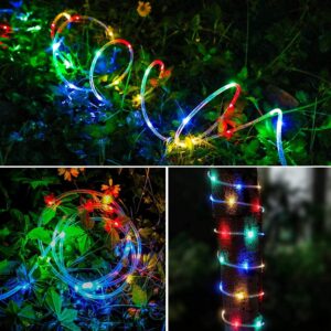 Bebrant LED Rope Lights Battery Operated String Lights-40Ft 120 LEDs 8 Modes Outdoor Waterproof Fairy Lights Dimmable/Timer with Remote for Camping Party Garden Holiday Decoration