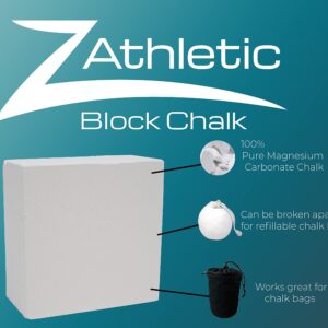 Z ATHLETIC Chalk Block (2oz) for Gymnastics, Weightlifting, Rock Climbing, Bouldering (Single Count)