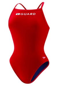 speedo women's guard swimsuit one piece endurance flyback,flyback us red,30