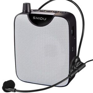 Voice Amplifier SHIDU Original Personal PA System18W with Wired Microphone Headset Mini Loud Speakers Support Recording Funtion Rechargeable for Teachers,Tour Guides,Classroom,Yoga Trainers