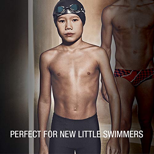 Speedo Boys Swimsuit Jammer Begin To Solid Swim Briefs, Speedo Black/Blue, 6 US