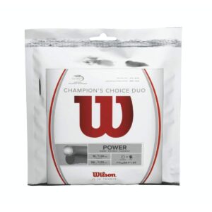 wilson champions choice duo hybrid (natural gut/alu power rough) combo tennis string sets 2-pack (2 sets per order) - best for power, comfort and control