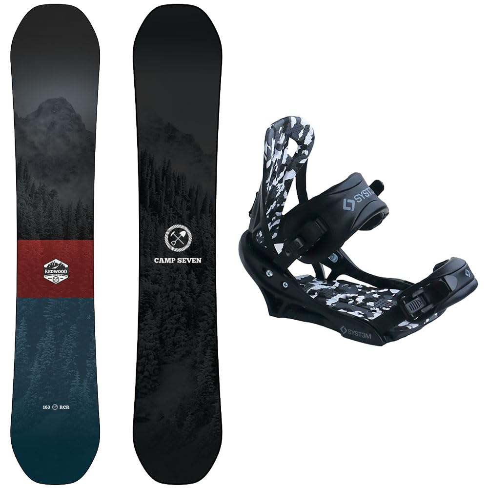 System Redwood Snowboard with APX Bindings Men's Snowboard Package 153 cm