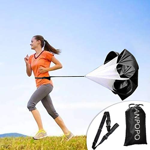 ANPOPO Bfsmile Running Speed Training 56" Parachute with Adjustable Strap, Free Carry Bag. Speed Chute Resistance Running Parachute for Kids Youth and Adults (1 Umbrella)