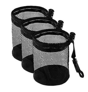 elves 3 pcs lightweight nylon mesh golf ball bags with sliding drawstring cord lock closure, can hold 12 golf balls,black mesh bag for golf tennis balls,gym,shower,washing toys,diving