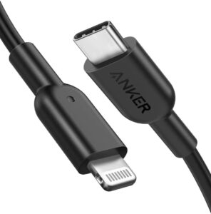 anker usb c to lightning cable [6ft mfi certified] powerline ii for iphone 13 13 pro 12 pro max 12 11 x xs xr 8 plus, airpods pro, supports power delivery (charger not included) (black)