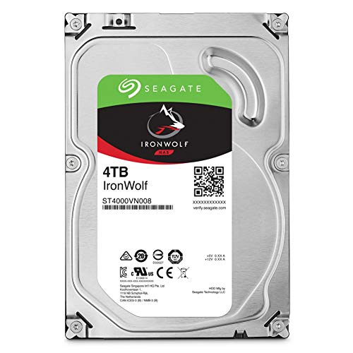 Seagate IronWolf 4TB NAS Internal Hard Drive HDD – CMR 3.5 Inch SATA 6Gb/s 5900 RPM 64MB Cache for RAID Network Attached Storage – Frustration Free Packaging (ST4000VNZ08)