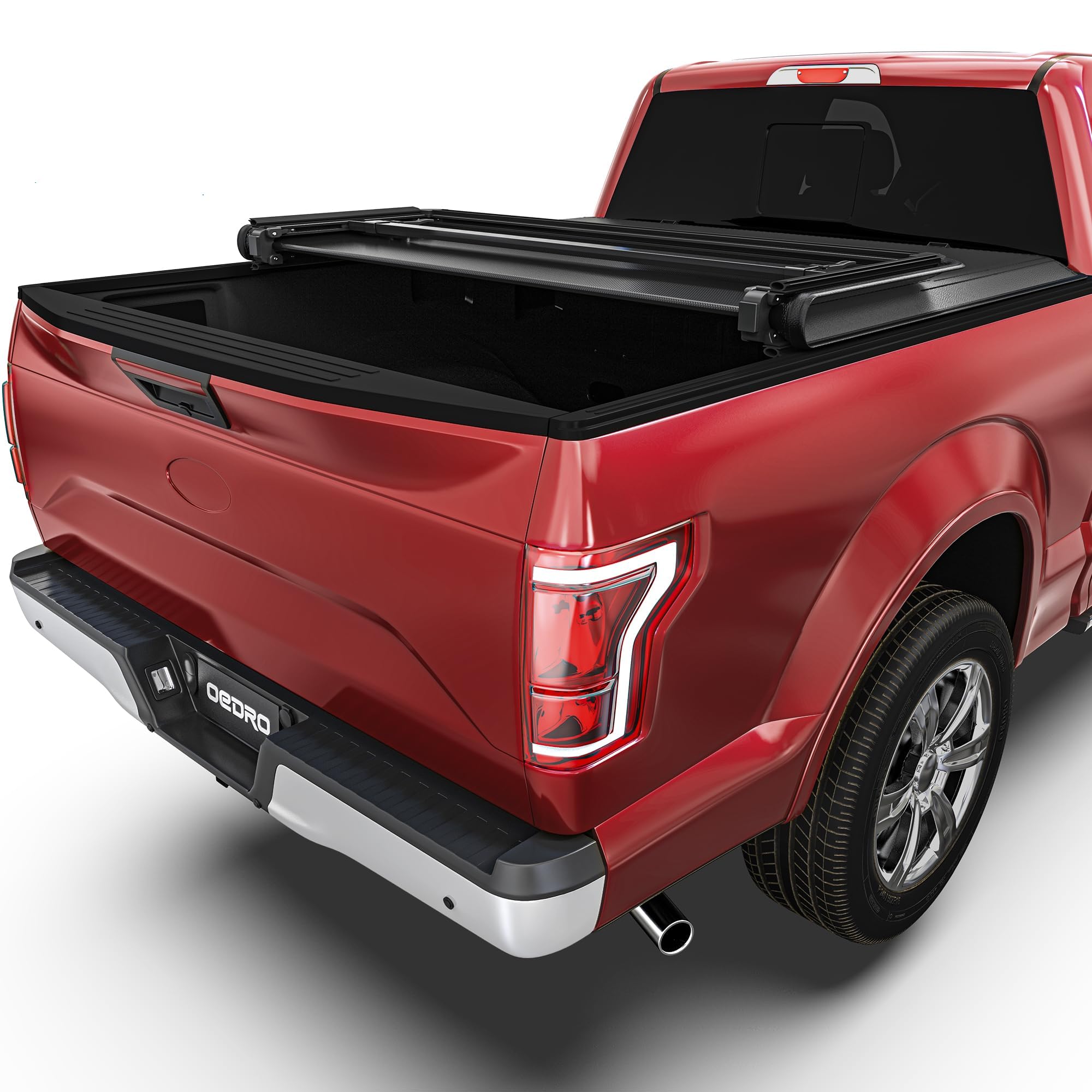 oEdRo Upgraded Tri-Fold Truck Bed Tonneau Cover Compatible with 2015-2024 Ford F-150 F150 with 6.6 Feet Bed