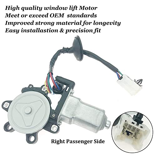 Window Lift Motor Front Right Passenger Side for 2003-2009 Nissan 350Z 2003-2007 Infiniti G35 Coupe Model Replace 80730-CD00A 80730CD00A