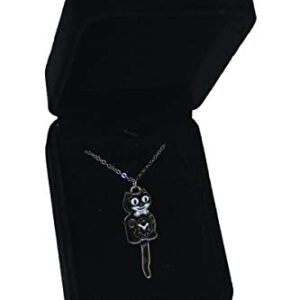 Kit Cat Klock New Black & Silver Necklace