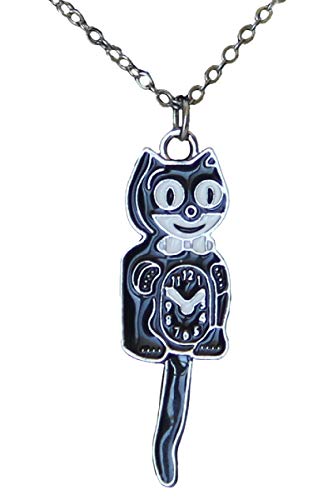 Kit Cat Klock New Black & Silver Necklace