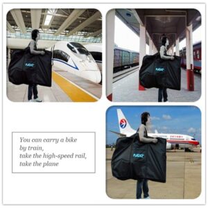 HUNTVP Bike Travel Bag Bicycle Transport Carrying Case with a Carry Bag for 26-29inch Folding Bike Foldaway Bicycle