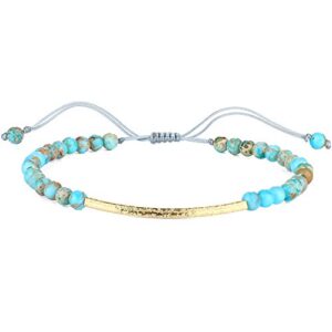 KELITCH Women Friendship Bracelets Agate Turquoise Strand Bracelets Gold Chic Snake Charm Bracelets