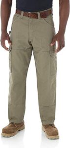 wrangler riggs workwear mens advanced comfort lightweight ranger work utility pants, bark, 40w x 34l us