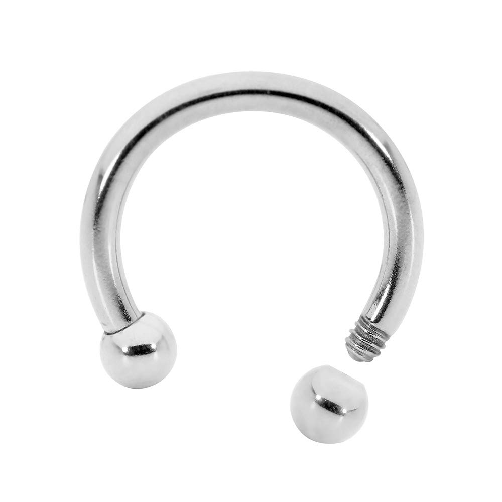 365 Sleepers 20G 18G 16G 14G 12G 10G 8G 6G 4G 2G Surgical Steel 6mm - 22mm Circular Barbell Horseshoe Nose Nipple Tragus Ring Earring Body Piercing Jewelry