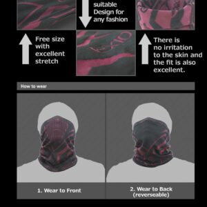 EXIO Winter Neck Warmer Gaiter/Balaclava (1Pack or 2Pack) - Windproof Face Mask for Ski, Snowboard