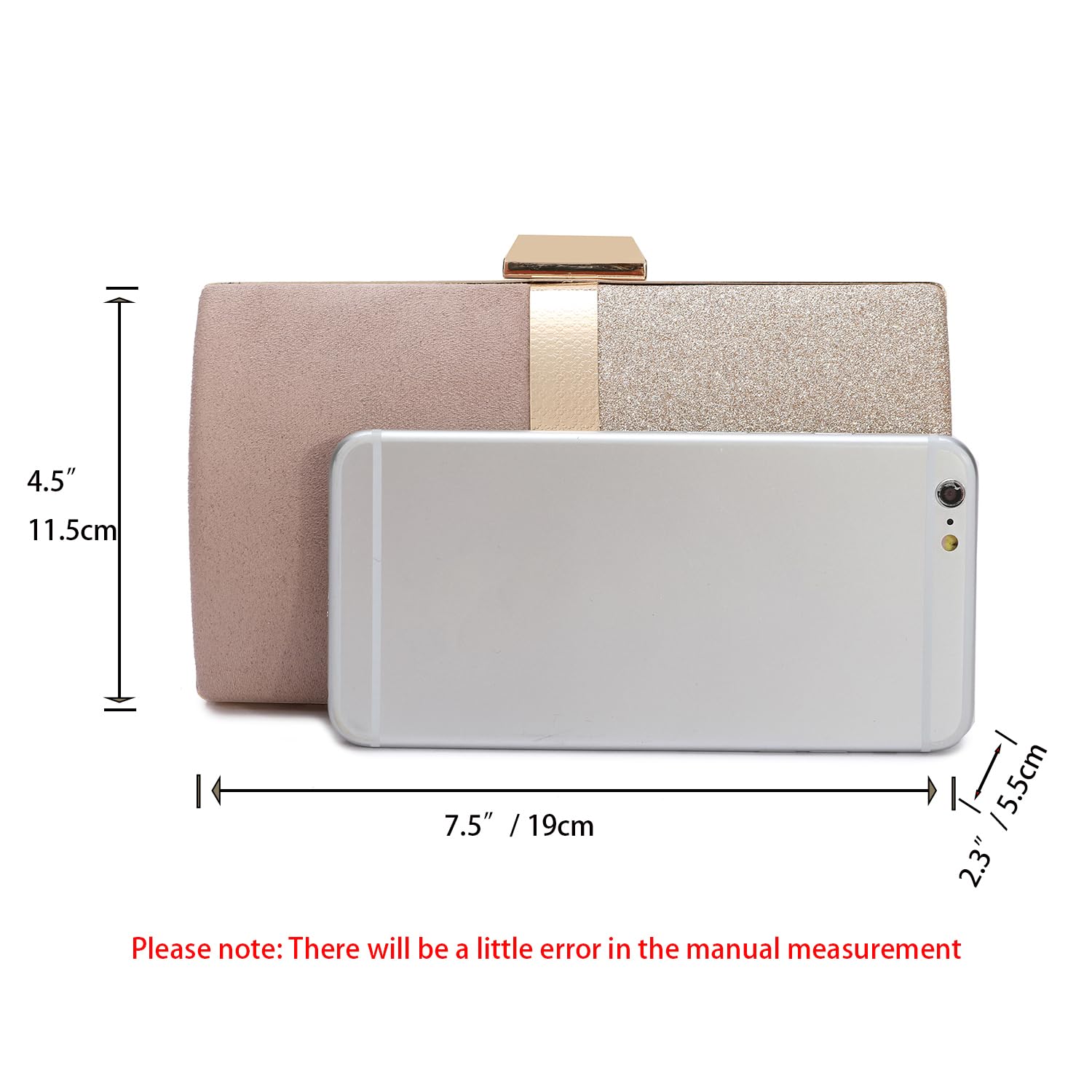 CARIEDO Evening Clutch for Women, Evening Bag Crossbody Bag Wedding Bridal Purse for Cocktail Party Prom(JM0818 Pink)