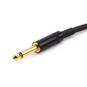 NANYI 6.35mm (1/4 Inch) TS Male to XLR Male Interconnect Audio Microphone Cable, Black/Alloy, Suitable for Microphones, Active Speakers, Stage, DJ, Studio Audio Console, 5M / 16FT