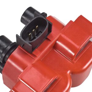 ENA Set of 2 Red Ignition Coil Pack Compatible with Ford Lincoln Mazda Mercury F150 F250 E150 Escort Explorer Mustang Ranger Town Car Expedition Mark B2300 B2500 Tracer Cougar Replacement for FD487