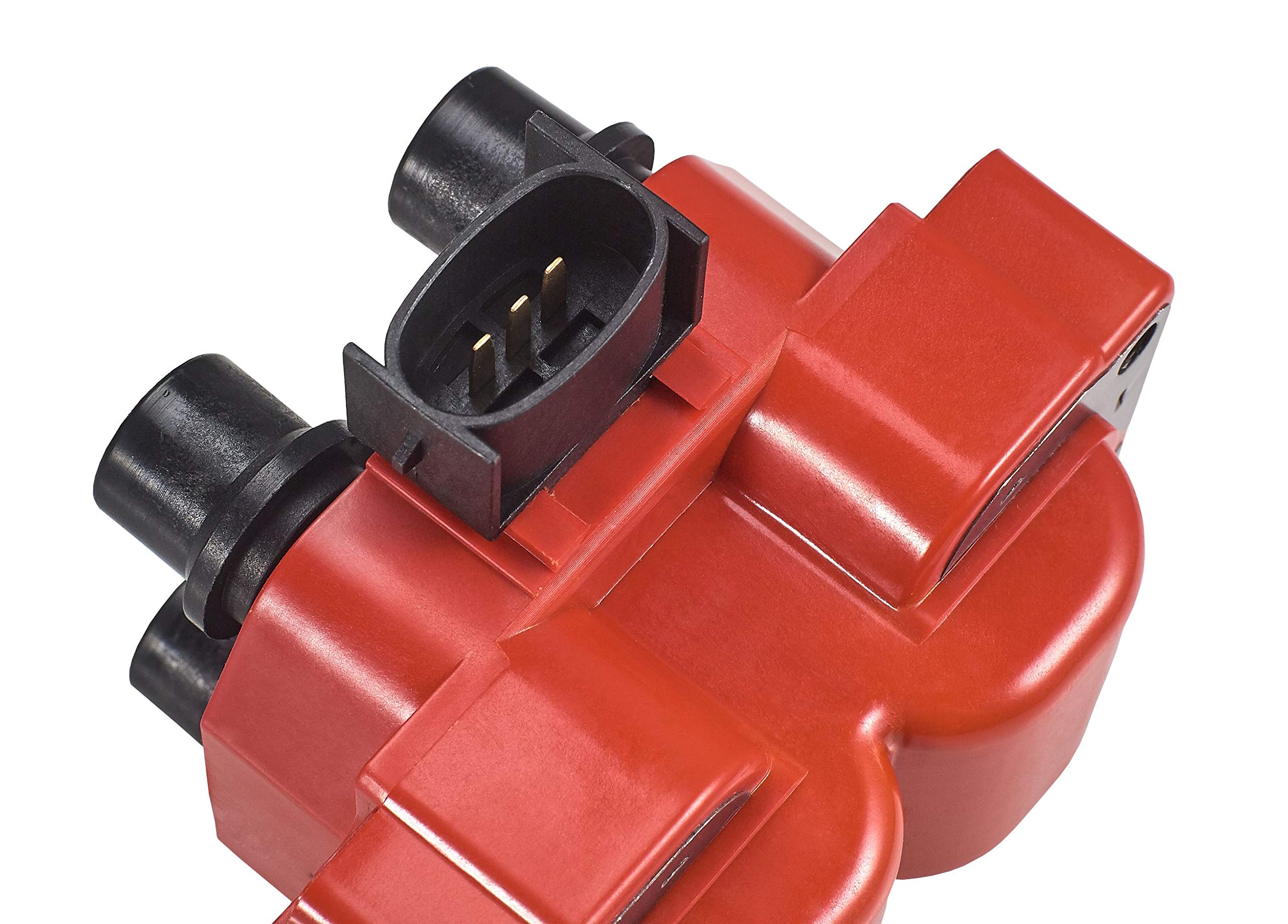 ENA Set of 2 Red Ignition Coil Pack Compatible with Ford Lincoln Mazda Mercury F150 F250 E150 Escort Explorer Mustang Ranger Town Car Expedition Mark B2300 B2500 Tracer Cougar Replacement for FD487