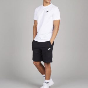 Men's Nike Sportswear Club T-Shirt, Nike Shirt for Men with Classic Fit, White/Black, L