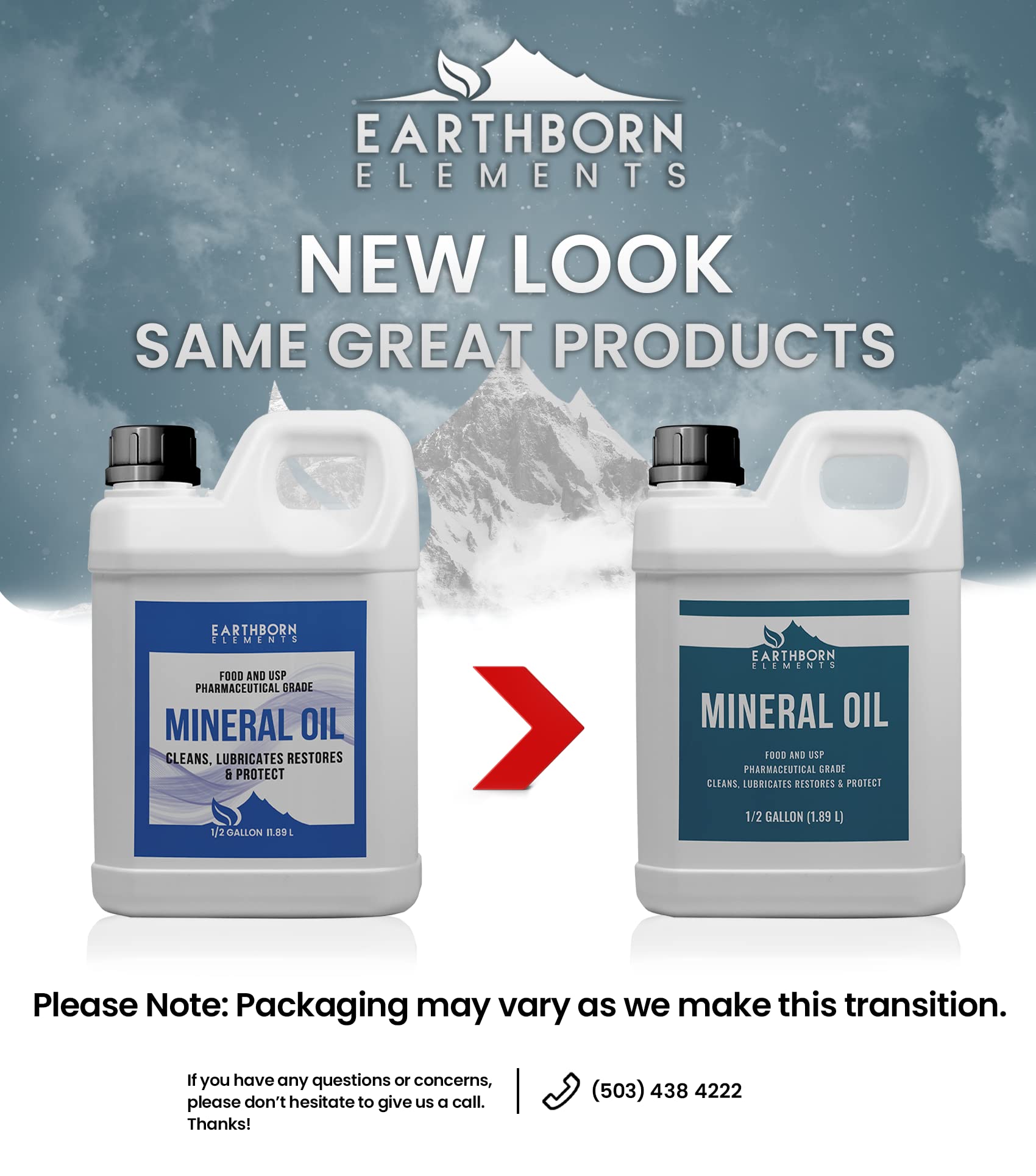 Earthborn Elements Mineral Oil 64 fl oz, Pure & Undiluted, No Additives