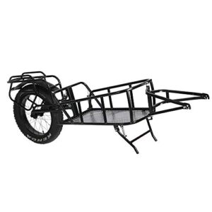 QuietKat 20QKCTSW Rear Cargo Trailer, Single Track FatTire Off Road, 14”x 24” Storage