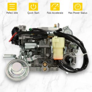 AUXMART Carburetor for Toyota 2 Barrel 22R Engine 1981 1982 1983 1984 1985 1986 1987 with Round Plug Connector TOY-505 TOY-507 (35290/2.4L 2366cc/ C4036)