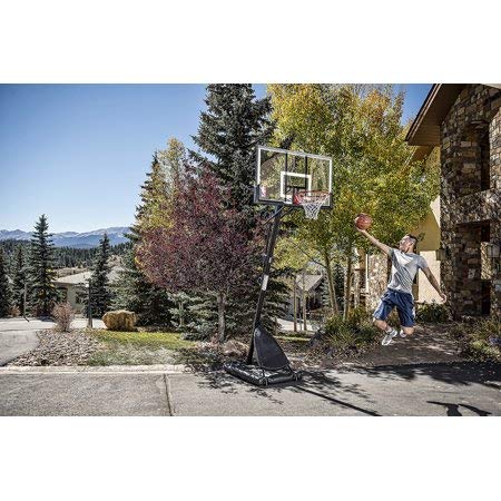 Spalding- 54" Polycarbonate Backboard NBA Portable Basketball System/Hoop -