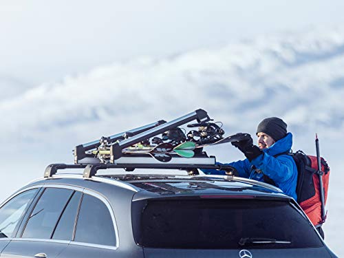 Thule SnowPack Ski/Snowboard Rack, Medium (4 Pr/2 Boards), Black