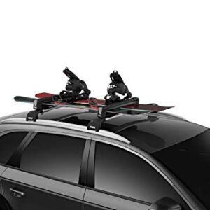 Thule SnowPack Ski/Snowboard Rack, Medium (4 Pr/2 Boards), Black