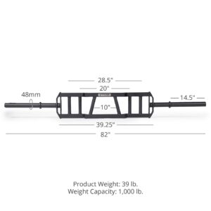 Titan Fitness Rackable Multi-Grip Camber Olympic Barbell, Rated 1,000 LB, Angled & Neutral Grip Football Barbell