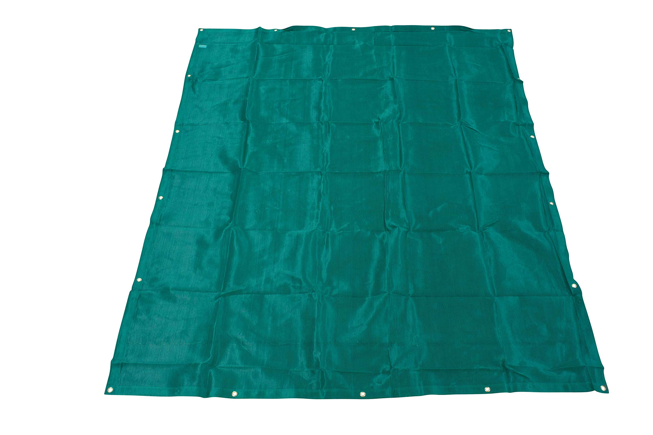 Mytee Products 8' x 10' Green Heavy Duty 6 Oz 70% Shade Mesh Tarps with Grommets ROLL-Off | Sturdy Mesh Tarp Shades for Sun Light Blockage, Green House, Garden, Swimming Pool, Balcony Privacy Mesh